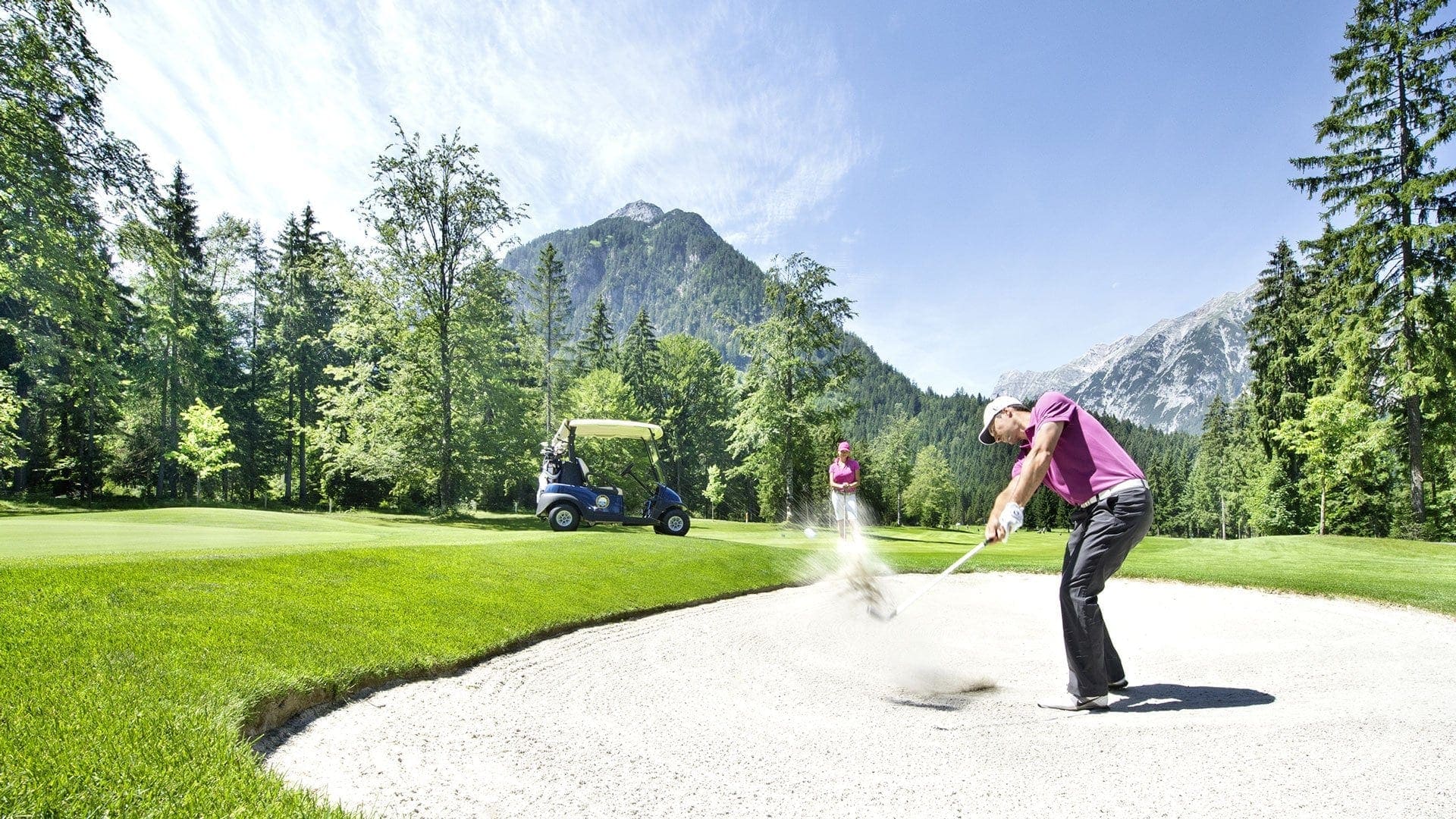 wiesenhof achensee golf abschlag sandbunker