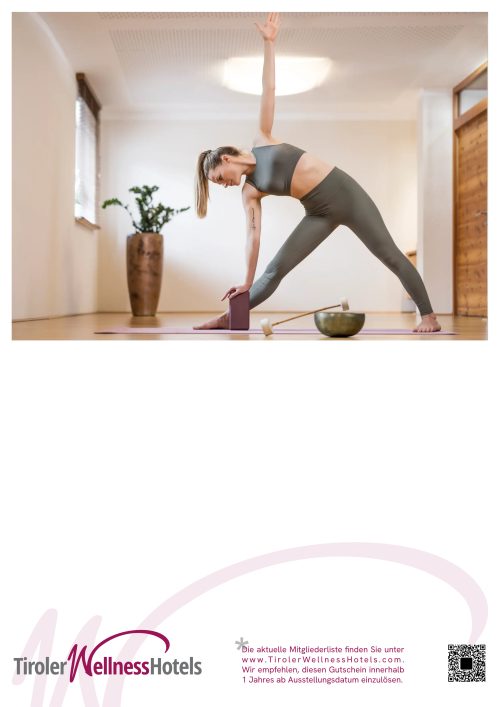Entspannung und Wohlbefinden im Tiroler Wellnesshotel bei Yoga Practice.
